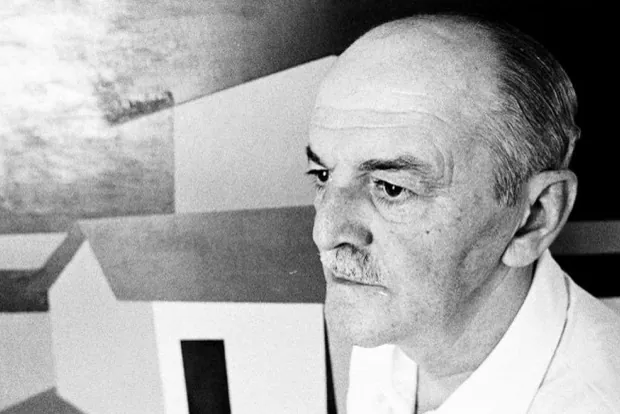 Mário Silésio, retrato em preto e branco